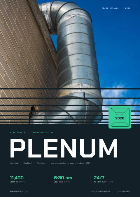 HVAC Supplies Premium — プレミアムカタログテンプレート