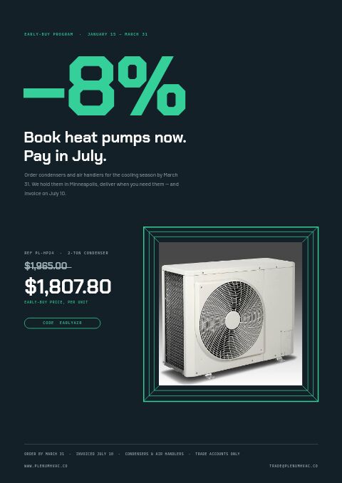 HVAC Supplies Premium — Promo / Sale page