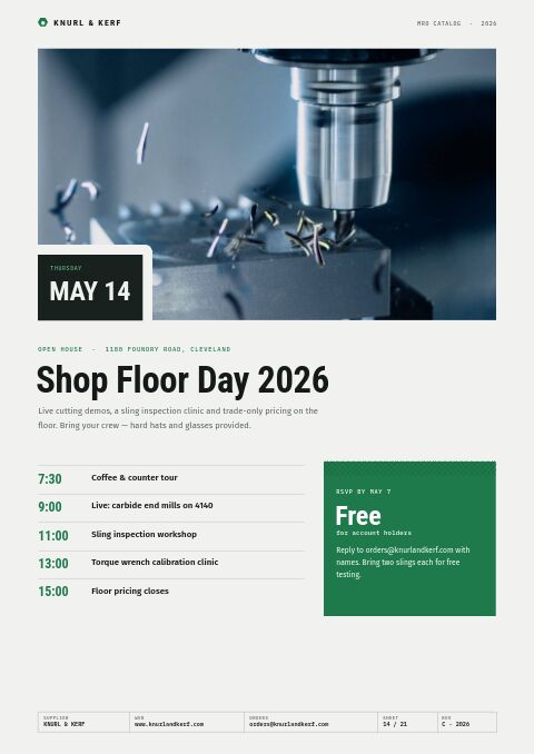 Industrial Supplies Premium — Event / Launch page