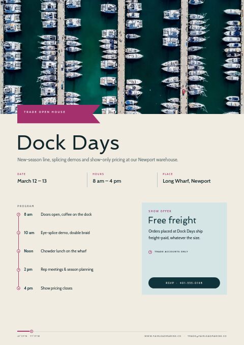 Marine & Boating Premium — Event / Launch page