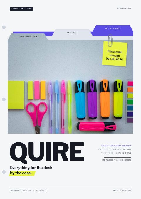 Office Supplies Premium — プレミアムカタログテンプレート