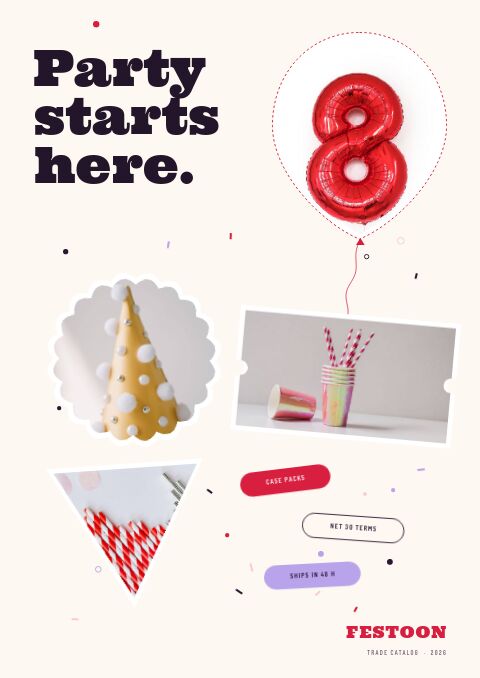 Party Supplies Premium — Cover · sticker page