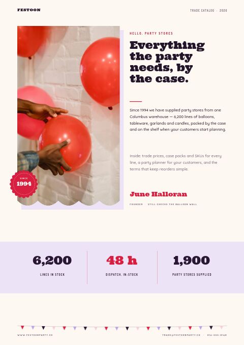 Party Supplies Premium — Welcome / About page