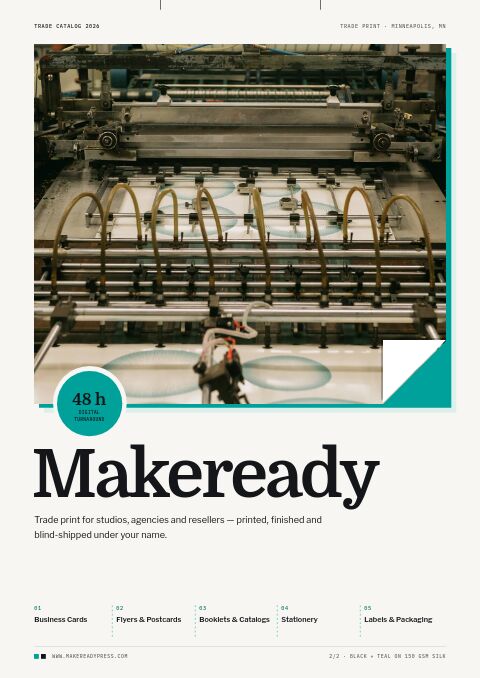 Printing Services Premium catalog template cover