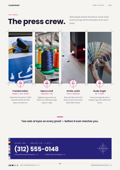 Promotional Products Premium — Meet the Team page