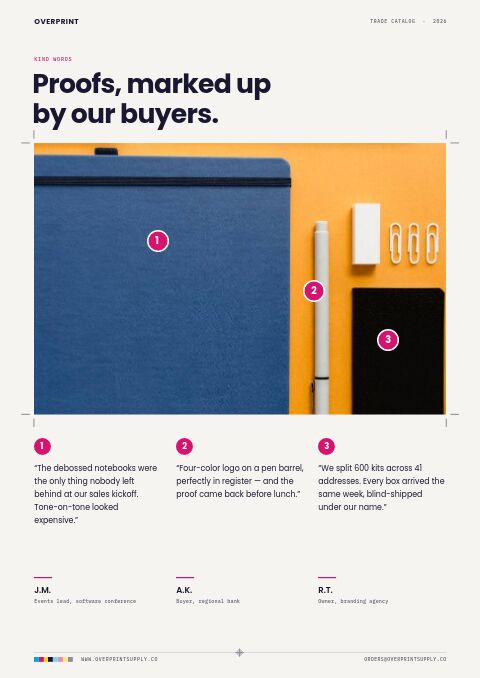 Promotional Products Premium — Testimonials page