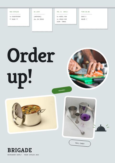 Restaurant Supplies Premium — Cover · sticker page