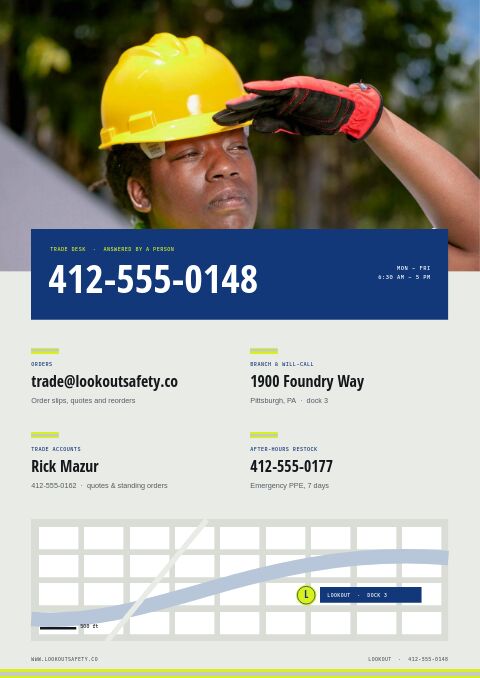 Safety Equipment Premium — Contact / Info page