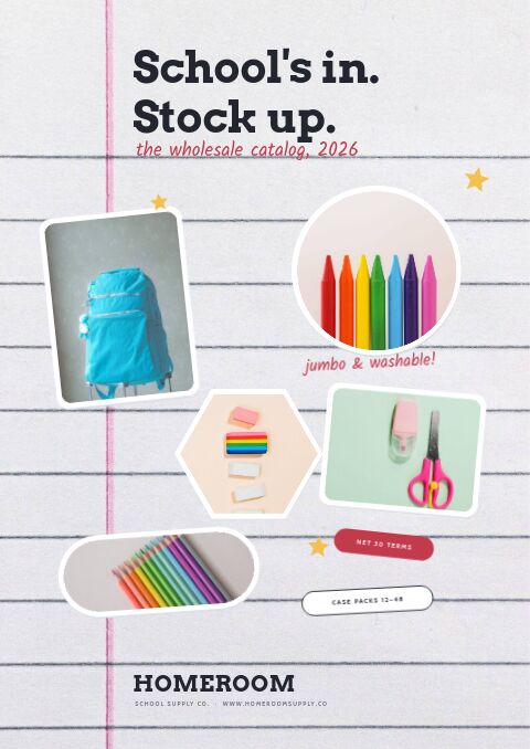 School Supplies Premium — Cover · sticker page