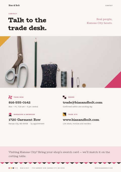 Sewing & Quilting Premium — Contact / Info page