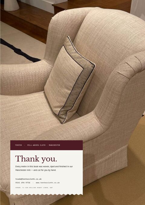 Textiles & Fabrics Premium — Back Cover page