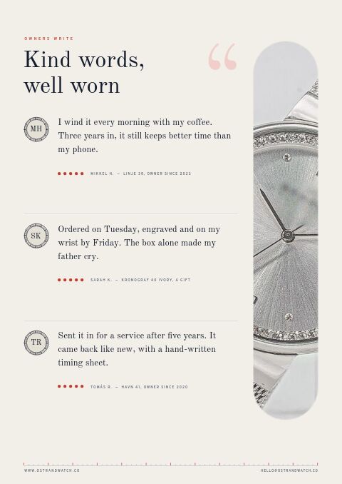 Watches Premium — Testimonials page