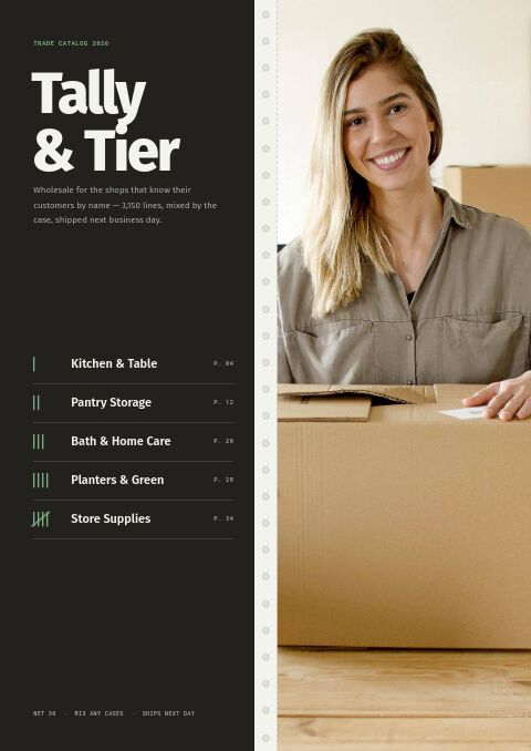 Wholesale & B2B Premium — Cover · split page