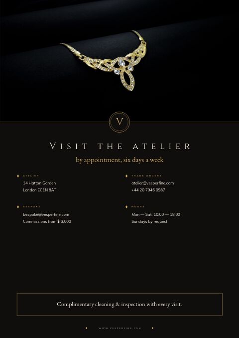 Jewelry & Accessories — Contact / Info page