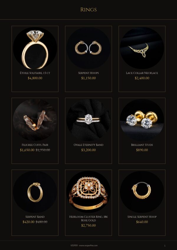 Jewelry & Accessories — product page, 3 × 3 grid
