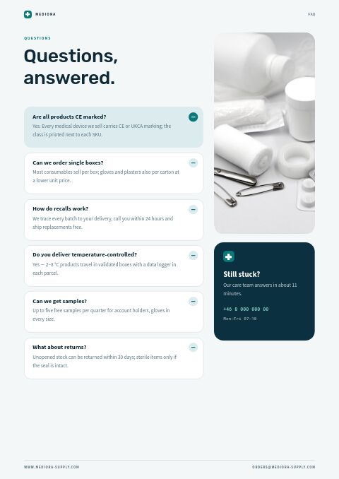 Health & Medical — FAQ page