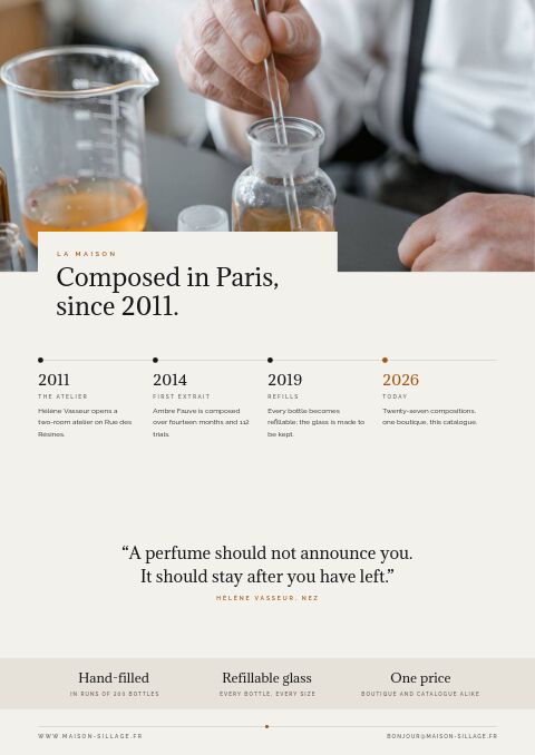 Perfume & Fragrance — Brand Story page