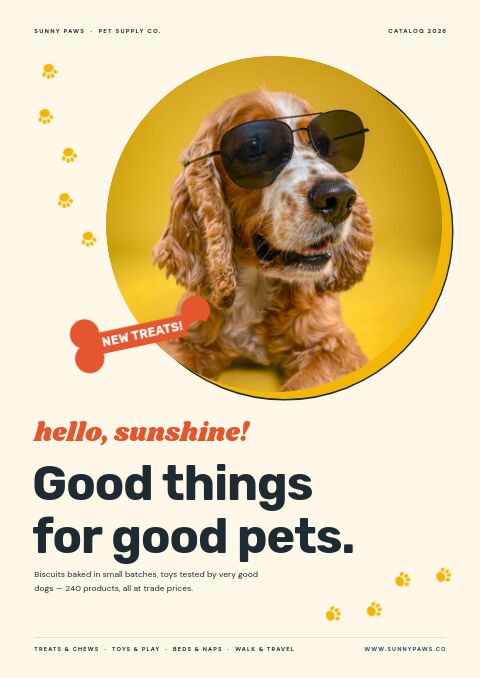Pet Supplies catalog template cover