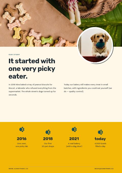 Pet Supplies — Brand Story page