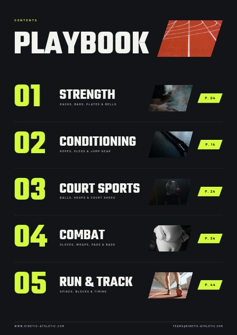 Sports & Fitness — Contents page