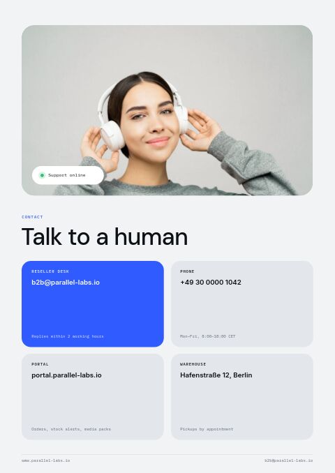 Electronics & Tech — Contact / Info page