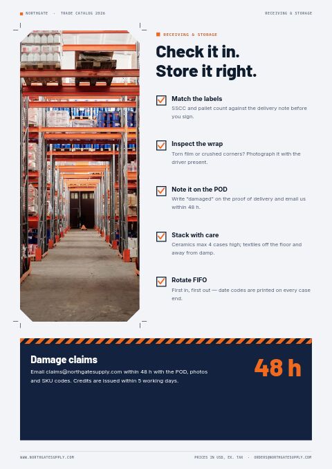 Wholesale / B2B — Care Instructions page