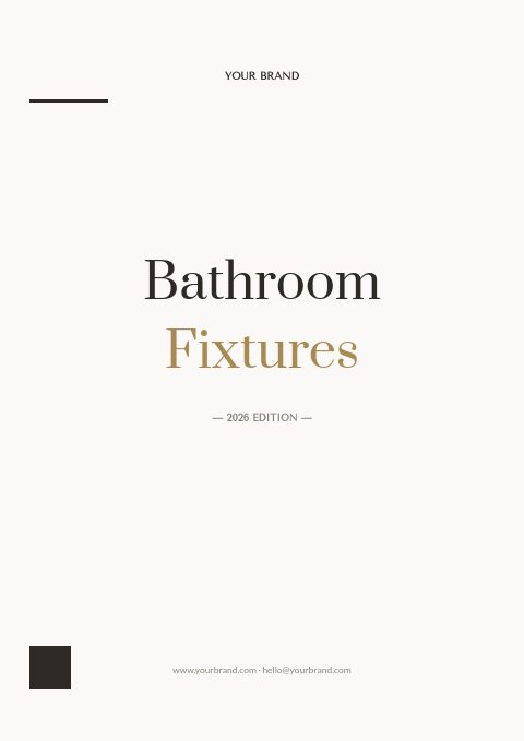 Bathroom Fixtures catalog template cover