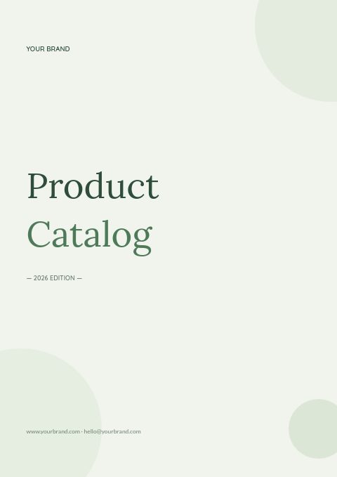 Botanical catalog template cover