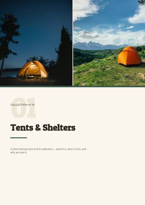 Camping & Hiking — Divider page