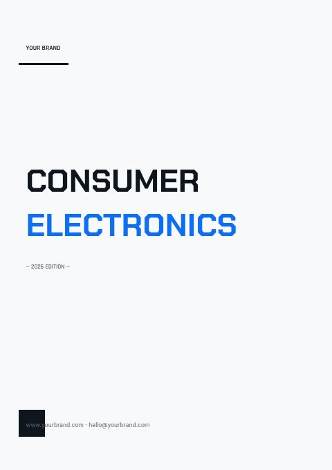 Electronics catalog template cover