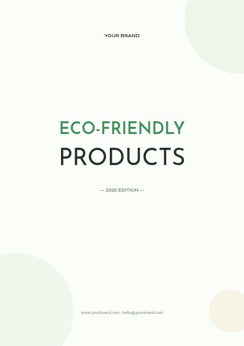 Eco-Friendly Products catalog template cover