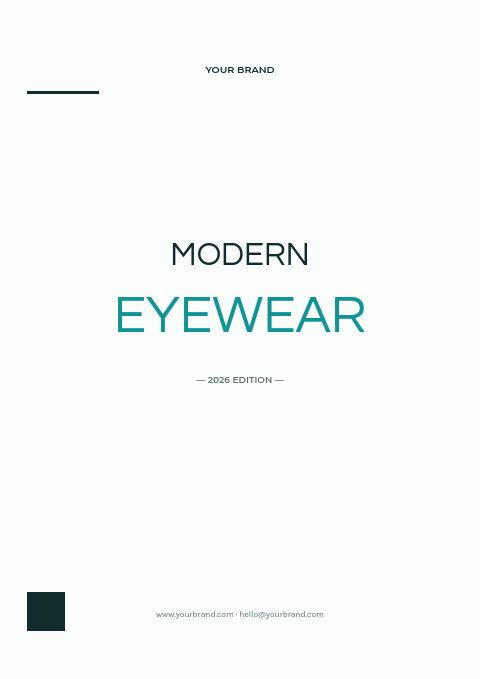 Eyewear catalog template cover