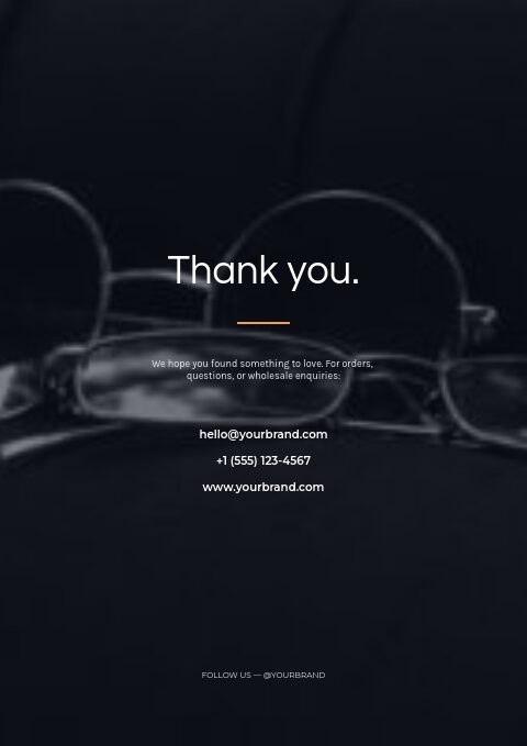 Eyewear — Back page page