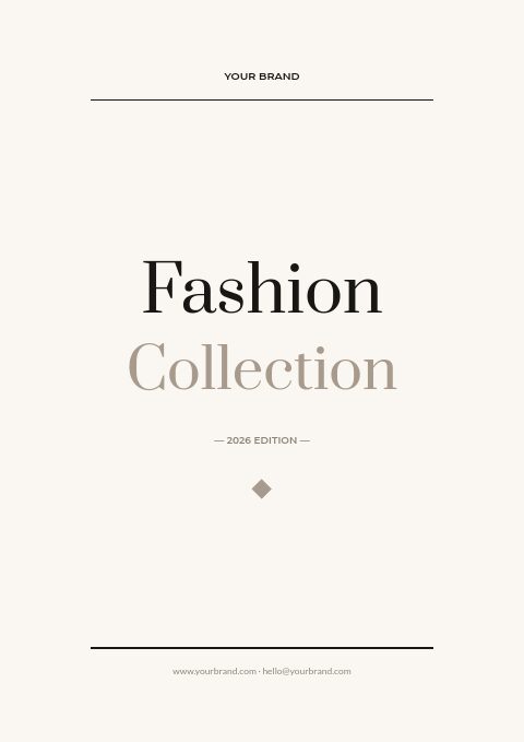 Fashion catalog template cover