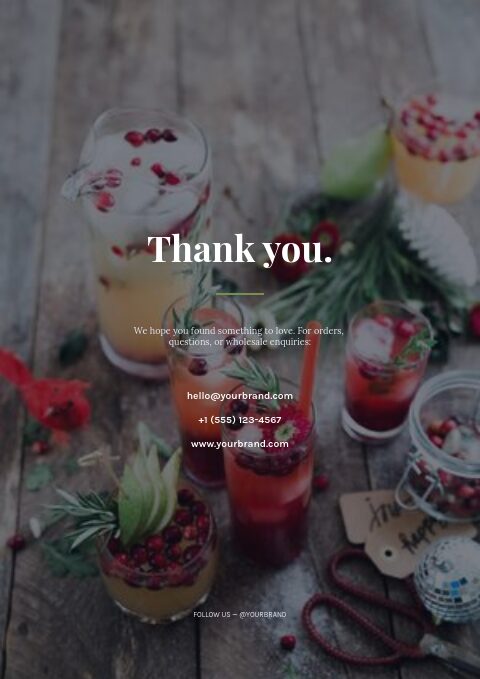 Food & Beverage — Back page page