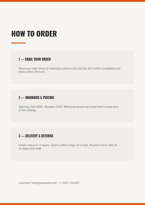 Hardware & Tools — How to order page