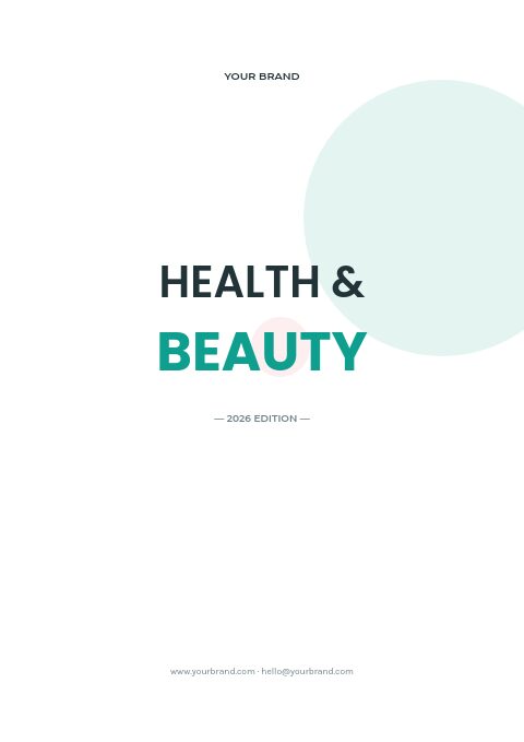 Health & Beauty catalog template cover