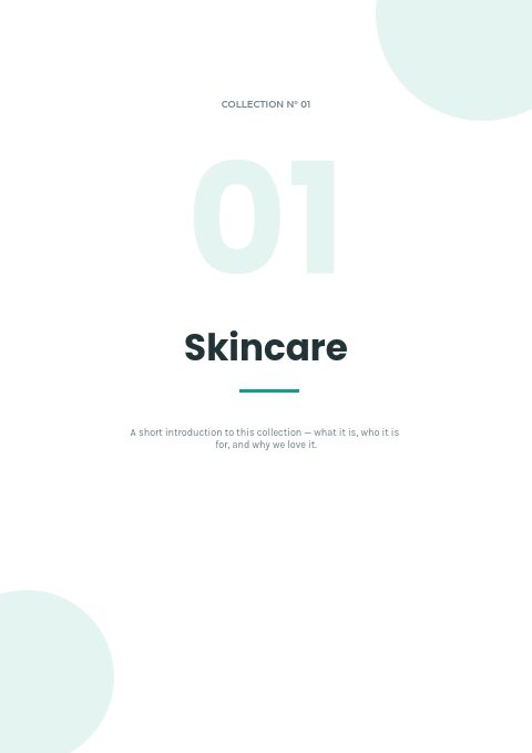 Health & Beauty — Divider page