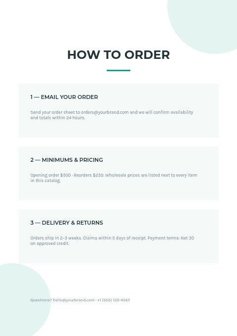 Health & Beauty — How to order page