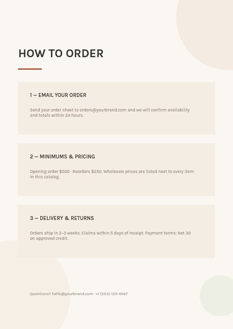 Home & Garden — How to order page