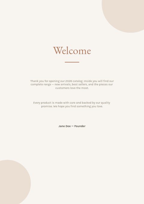 Home Decor — Welcome page