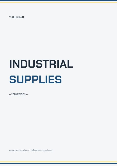 Industrial Supplies catalog template cover