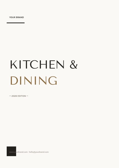 Kitchen & Dining catalog template cover