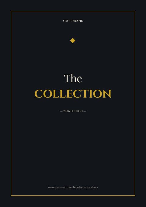 Dark Luxury catalog template cover
