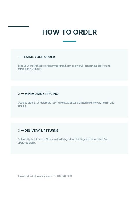 Medical Supplies — How to order page