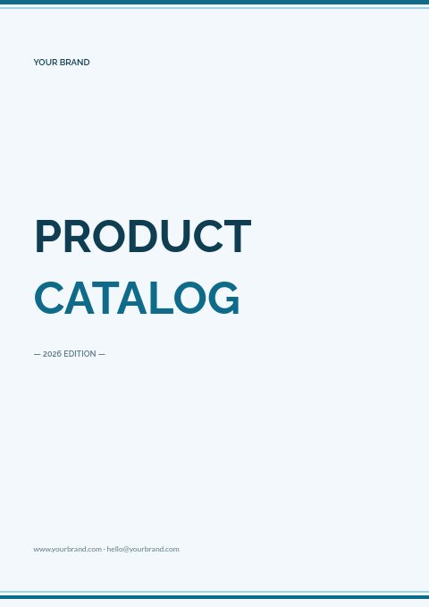 Coastal Blue catalog template cover