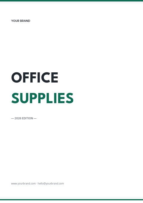 Office Supplies catalog template cover