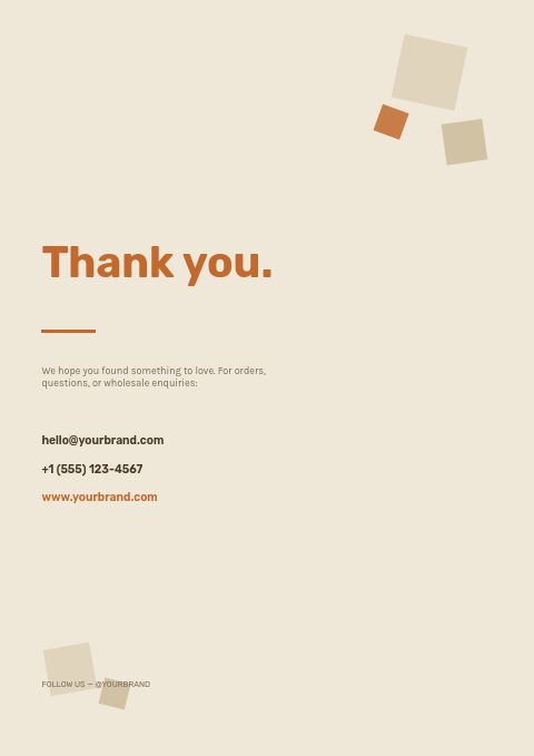 Packaging — Back page page