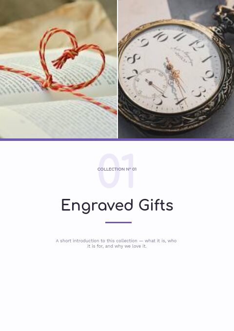 Personalized Products — Divider page