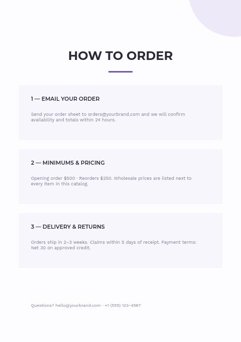 Personalized Products — How to order page